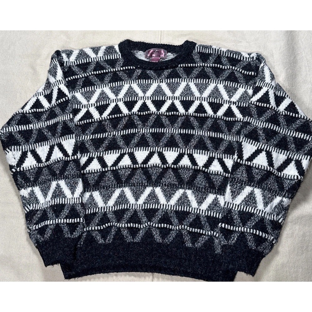 Vintage 1980/90s Concrete Mix Sweater Sz M Cosby Retro Hip Hop Style